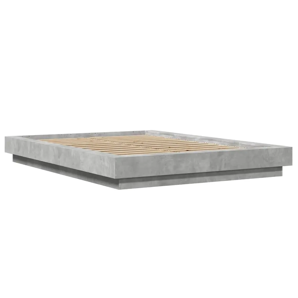 vidaXL Sengeramme betonggrå 120x190 cm konstruert tre