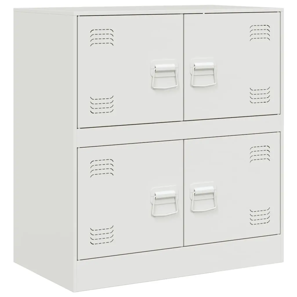 vidaXL Skjenk hvit 67x39x73 cm stål