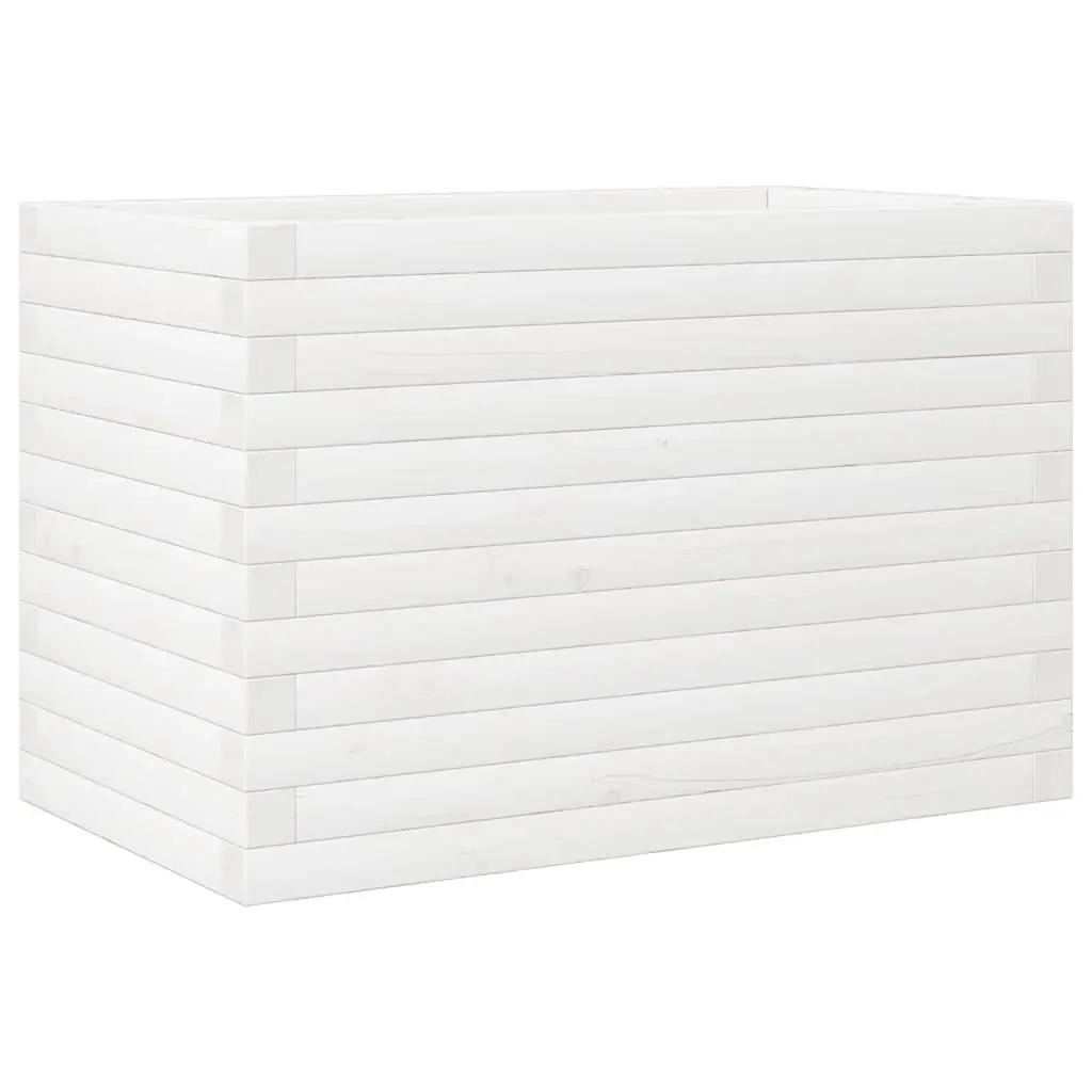 vidaXL Plantekasse hvit 70x40x46 cm heltre furu