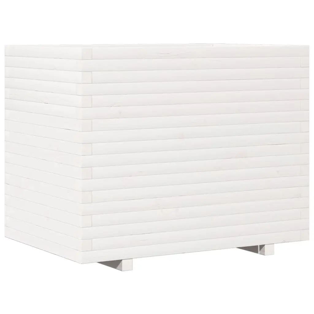 vidaXL Plantekasse hvit 90x60x72,5 cm heltre furu