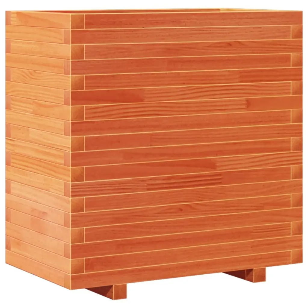vidaXL Plantekasse voksbrun 70x40x72 cm heltre furu