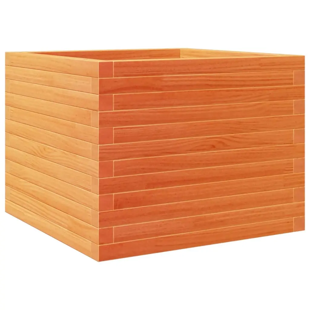 vidaXL Plantekasse voksbrun 60x60x46 cm heltre furu