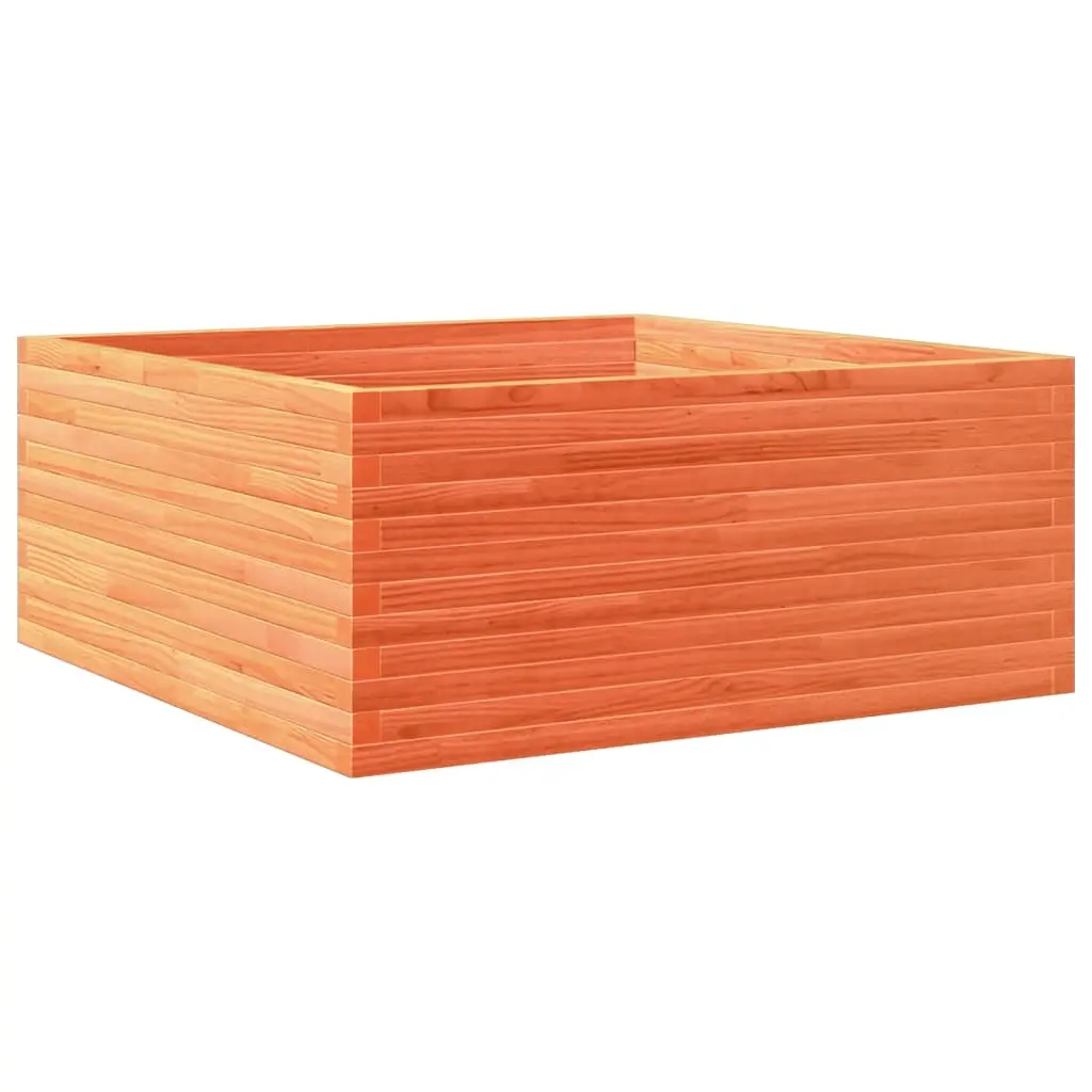 vidaXL Plantekasse voksbrun 110x110x46 cm heltre furu