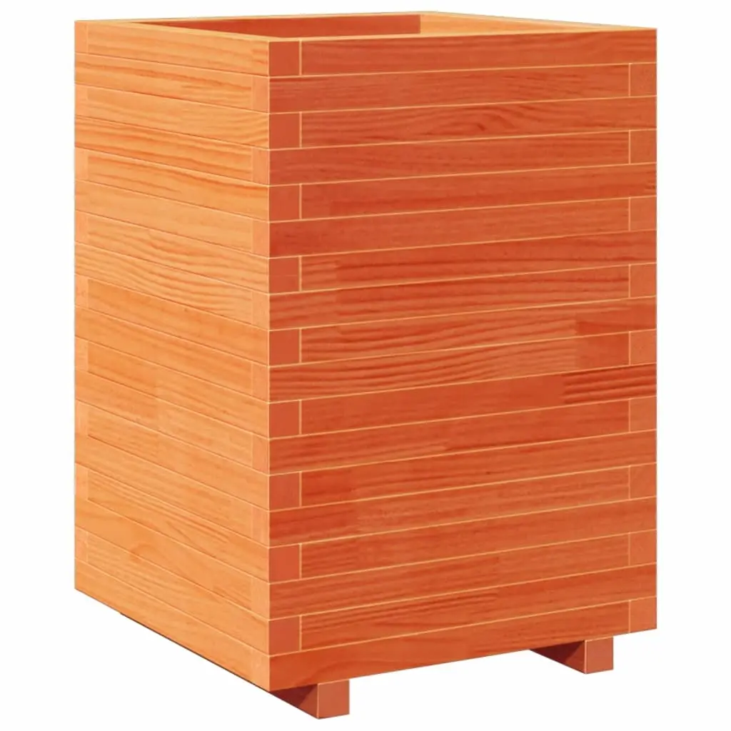 vidaXL Plantekasse voksbrun 50x50x72,5 cm heltre furu