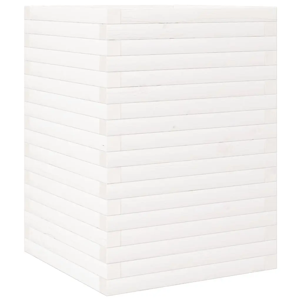 vidaXL Plantekasse hvit 50x50x68,5 cm heltre furu