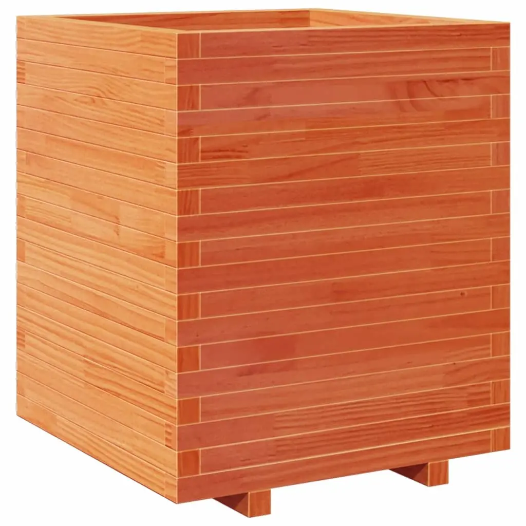 vidaXL Plantekasse voksbrun 60x60x72,5 cm heltre furu