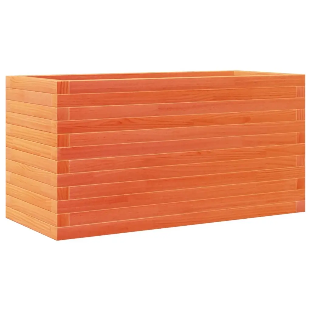 vidaXL Plantekasse voksbrun 90x40x46 cm heltre furu