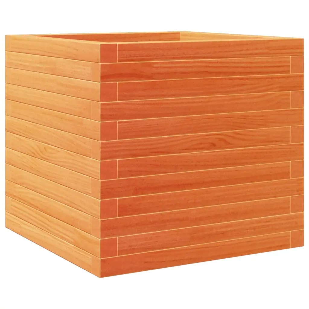 vidaXL Hageplantekasse voksbrun 50x50x46 cm heltre furu
