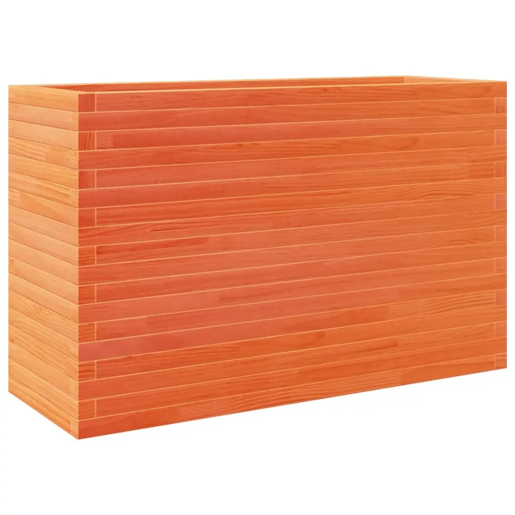 vidaXL Plantekasse voksbrun 110x40x68,5 cm heltre furu