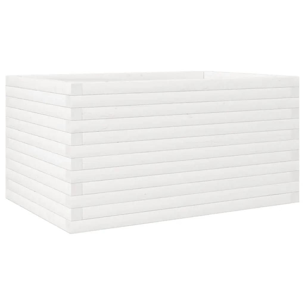 vidaXL Plantekasse hvit 90x60x46 cm heltre furu