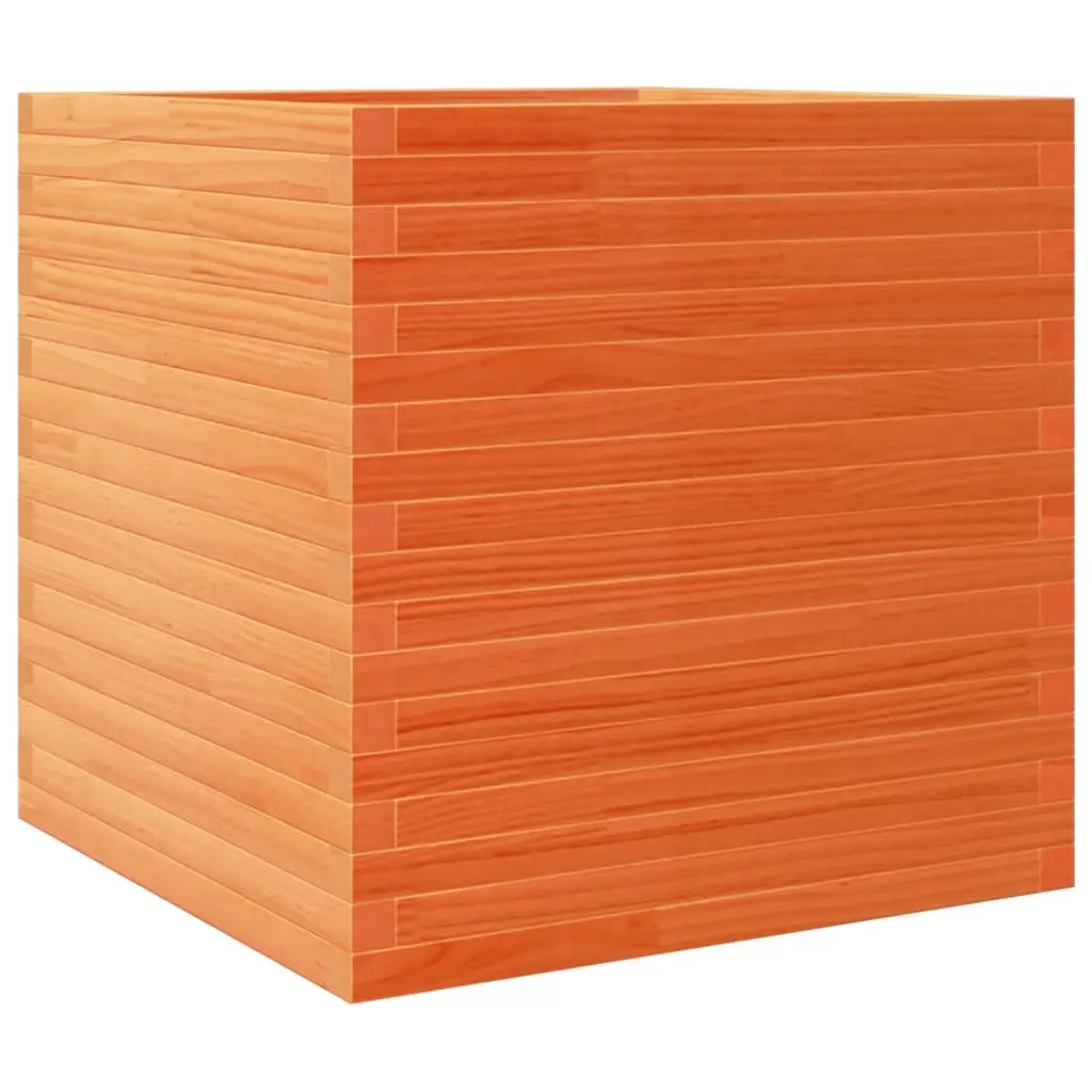 vidaXL Plantekasse voksbrun 70x70x68,5 cm heltre furu