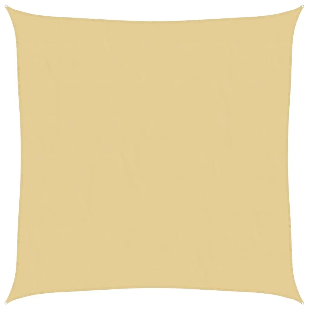 vidaXL Solseil sand 5x5 m 100% polyester oxford