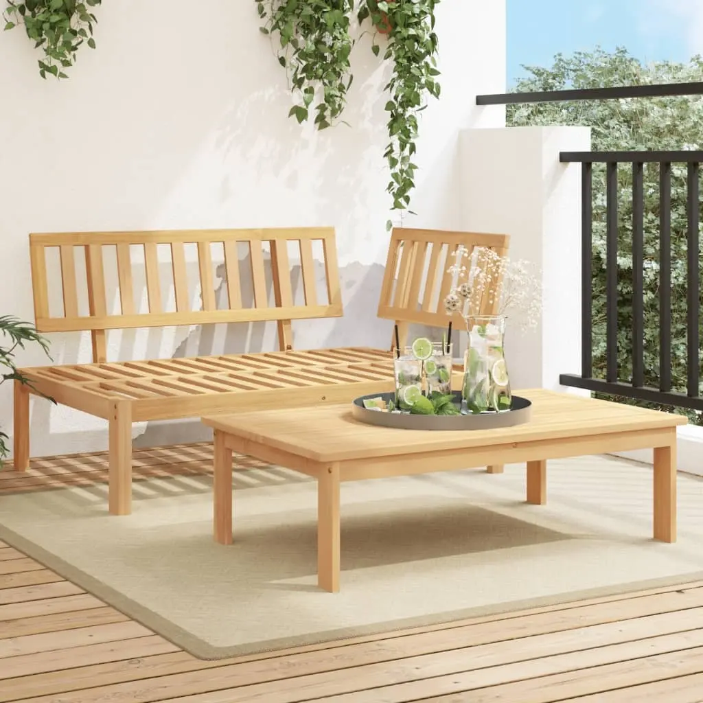 vidaXL Hagesofa paller 2 stk heltre akasie