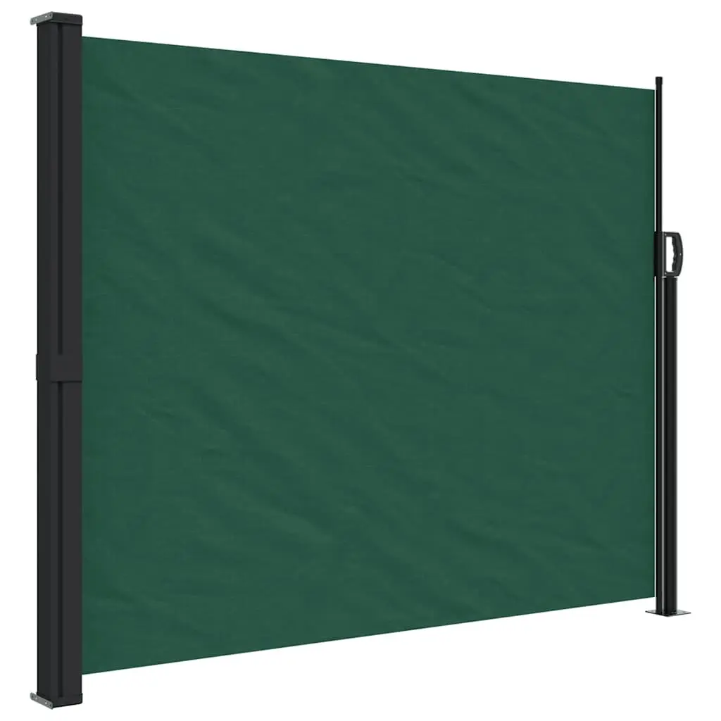 vidaXL Uttrekkbar sidemarkise mørkegrønn 160x600 cm