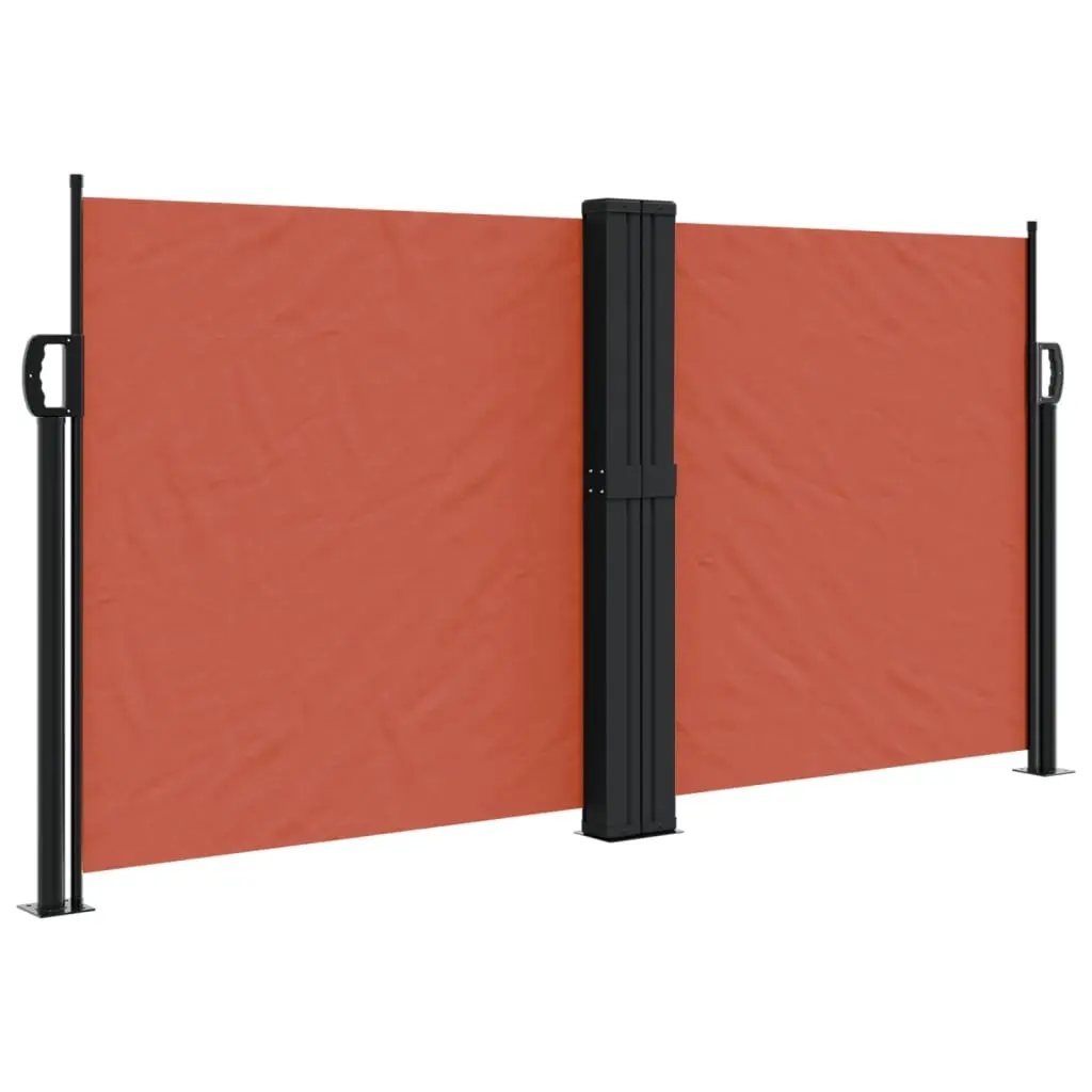 vidaXL Uttrekkbar sidemarkise terrakotta 120x600 cm