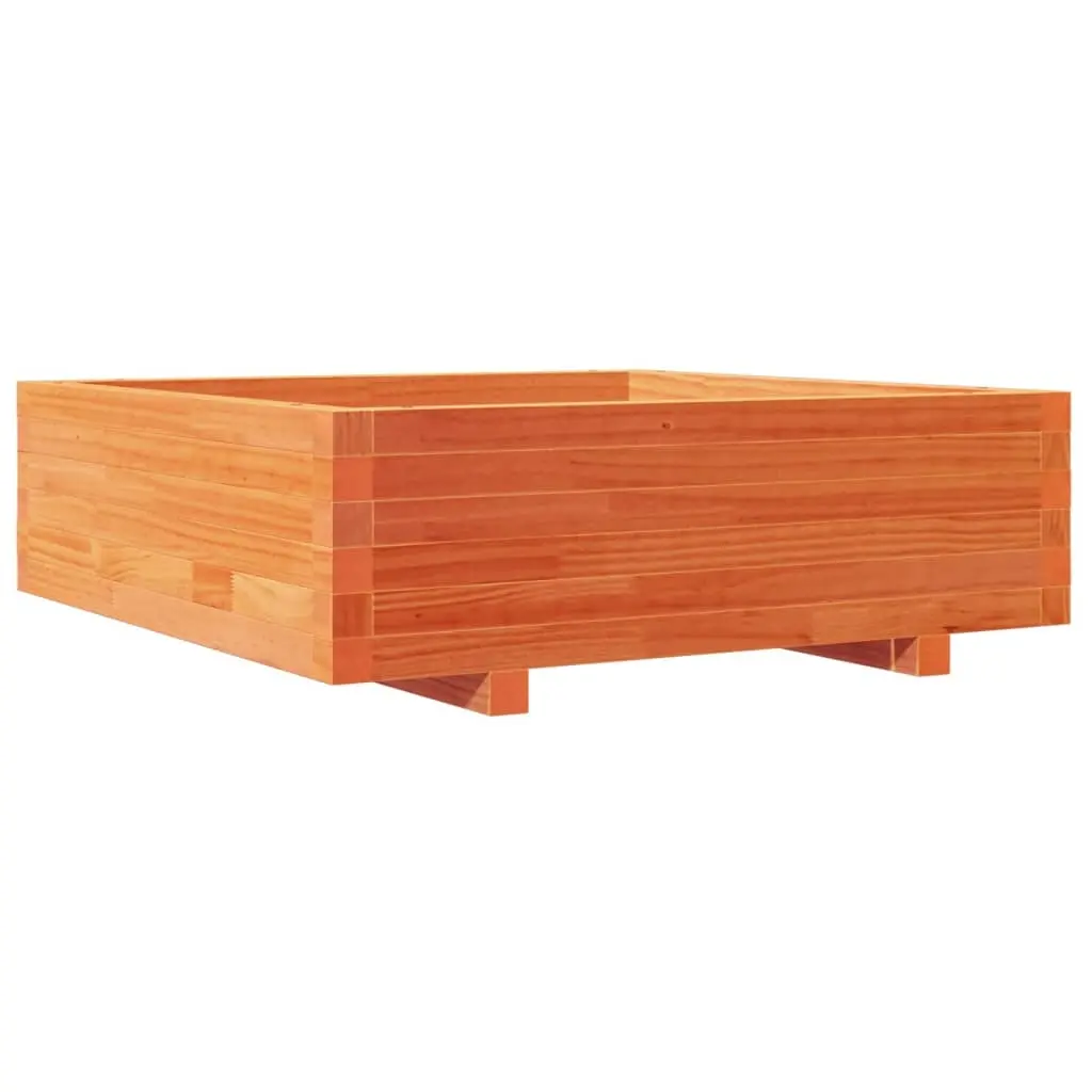 vidaXL Plantekasse voksbrun 80x80x26,5 cm heltre furu