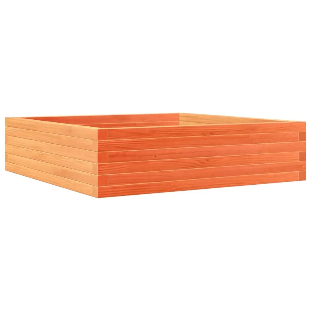 vidaXL Hageplantekasse voksbrun 90x90x23 cm heltre furu