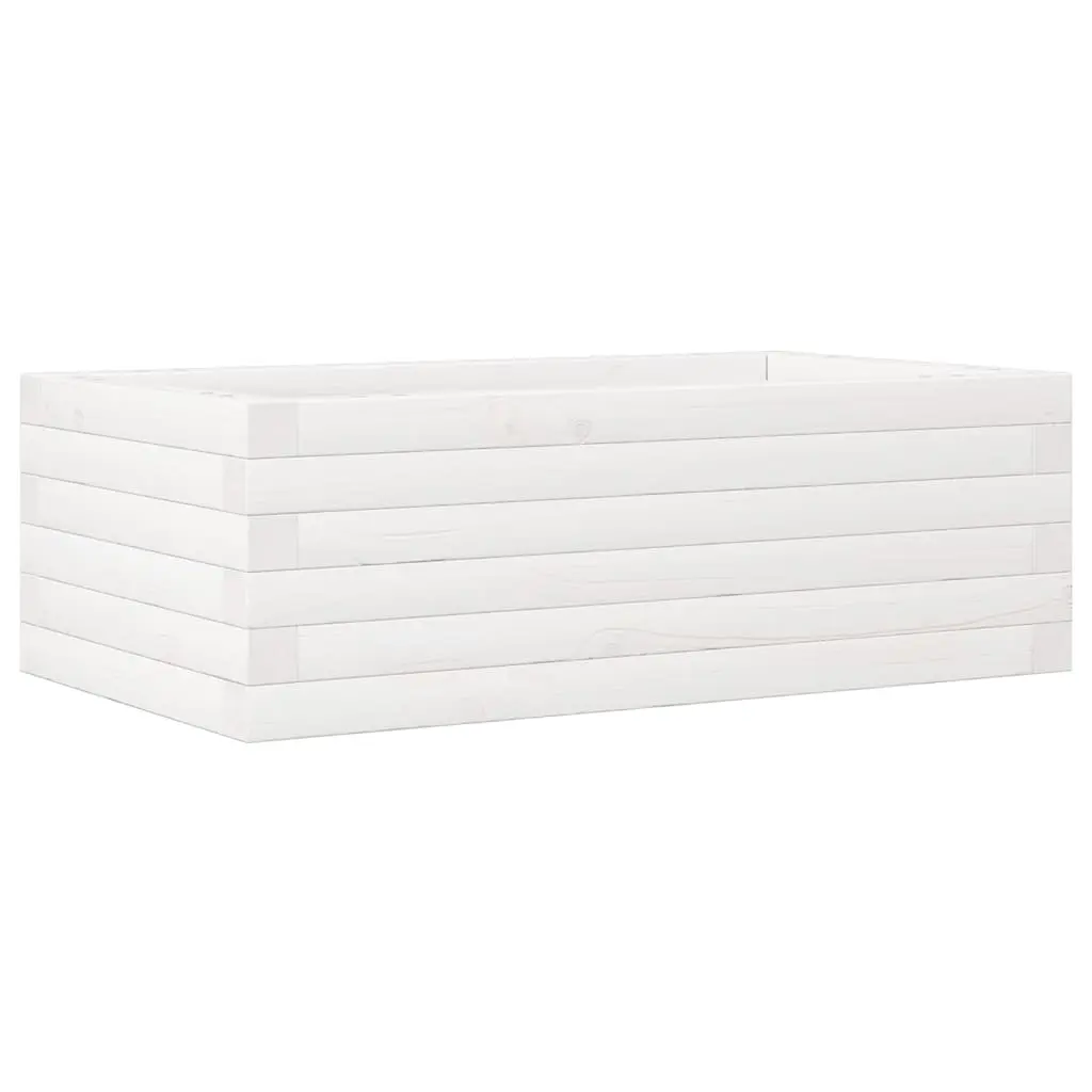 vidaXL Plantekasse hvit 70x40x23 cm heltre furu