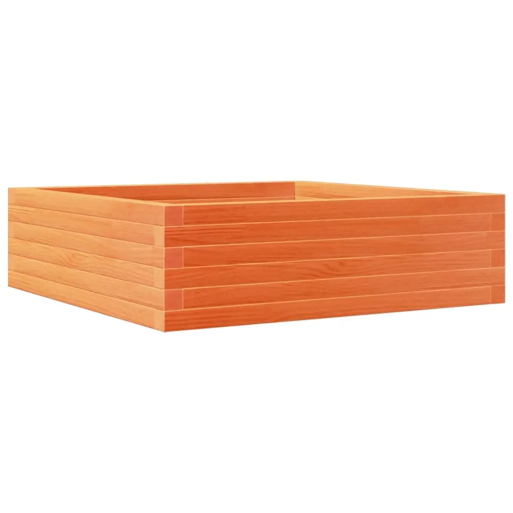 vidaXL Hageplantekasse voksbrun 80x80x23 cm heltre furu