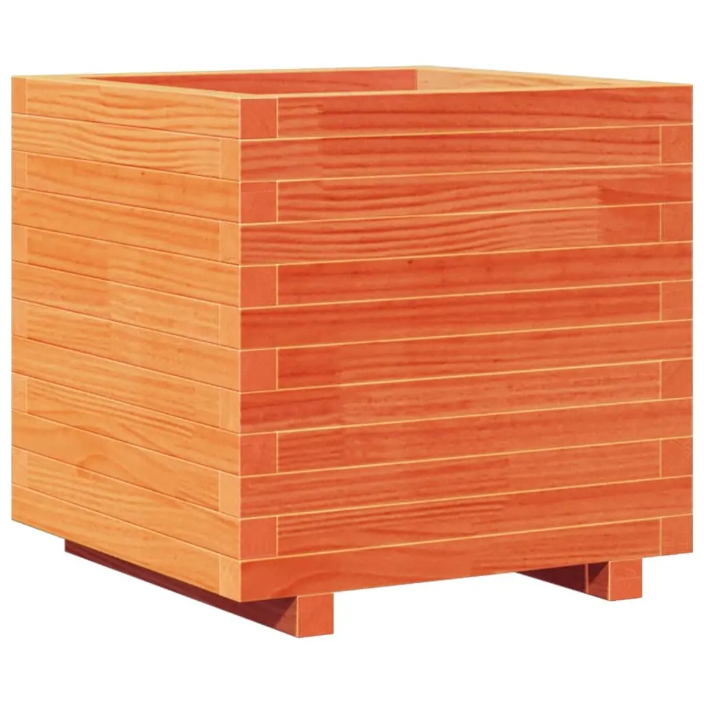 vidaXL Plantekasse voksbrun 50x50x49,5 cm heltre furu