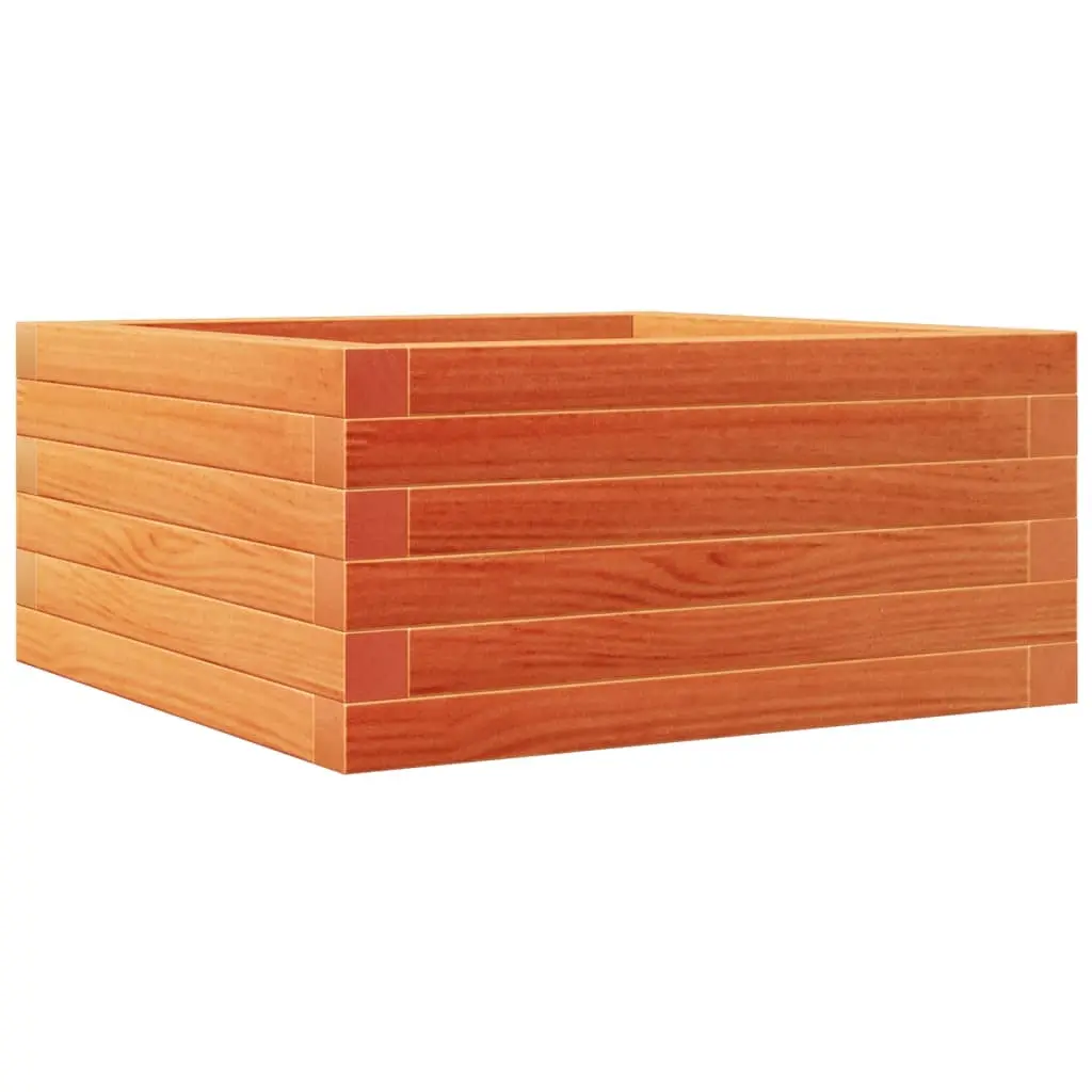 vidaXL Hageplantekasse voksbrun 50x50x23 cm heltre furu