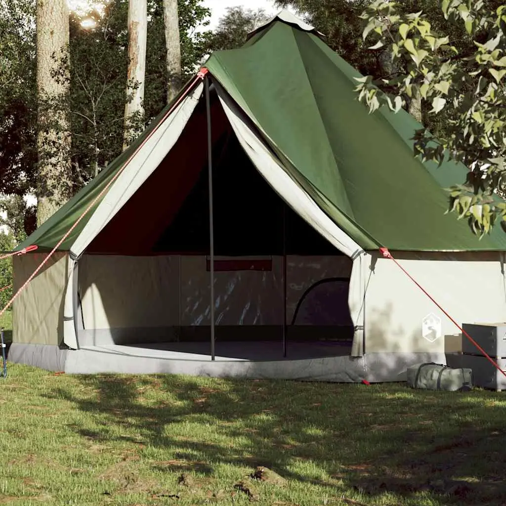 vidaXL Familietelt tipi for 10 personer grønn vanntett