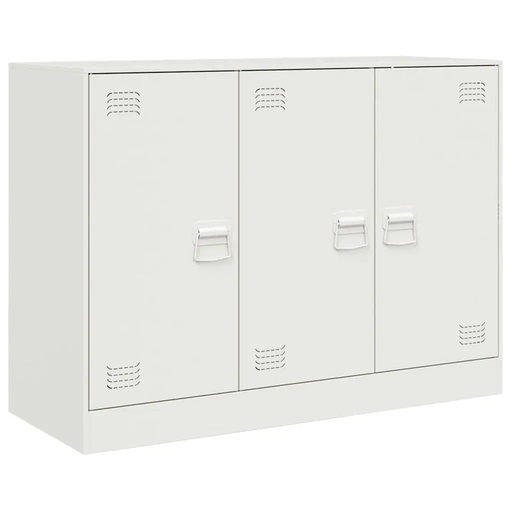 vidaXL Skjenk hvit 99x39x73 cm stål
