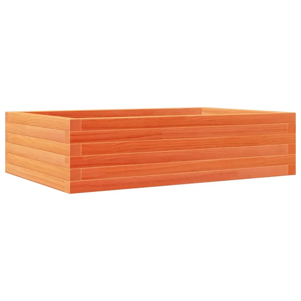 vidaXL Plantekasse voksbrun 90x60x23 cm heltre furu