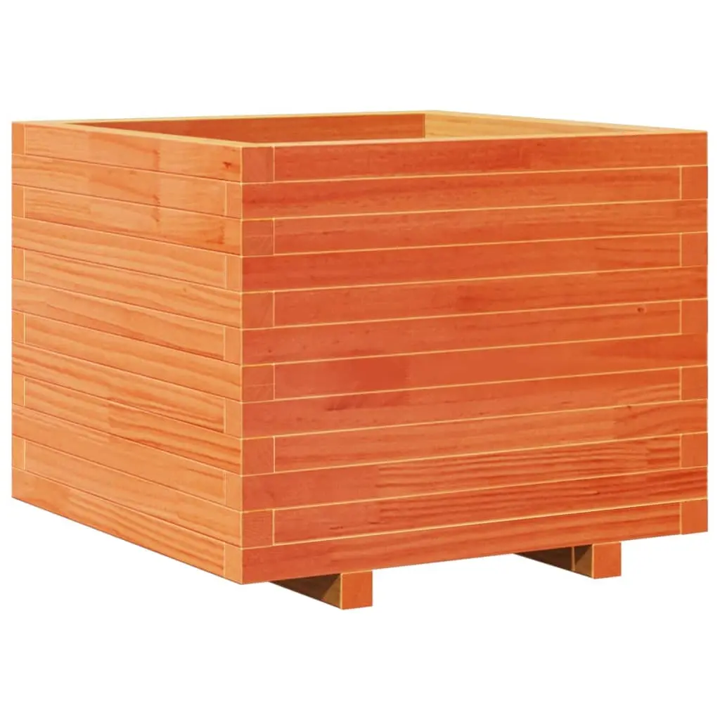 vidaXL Plantekasse voksbrun 60x60x49,5 cm heltre furu
