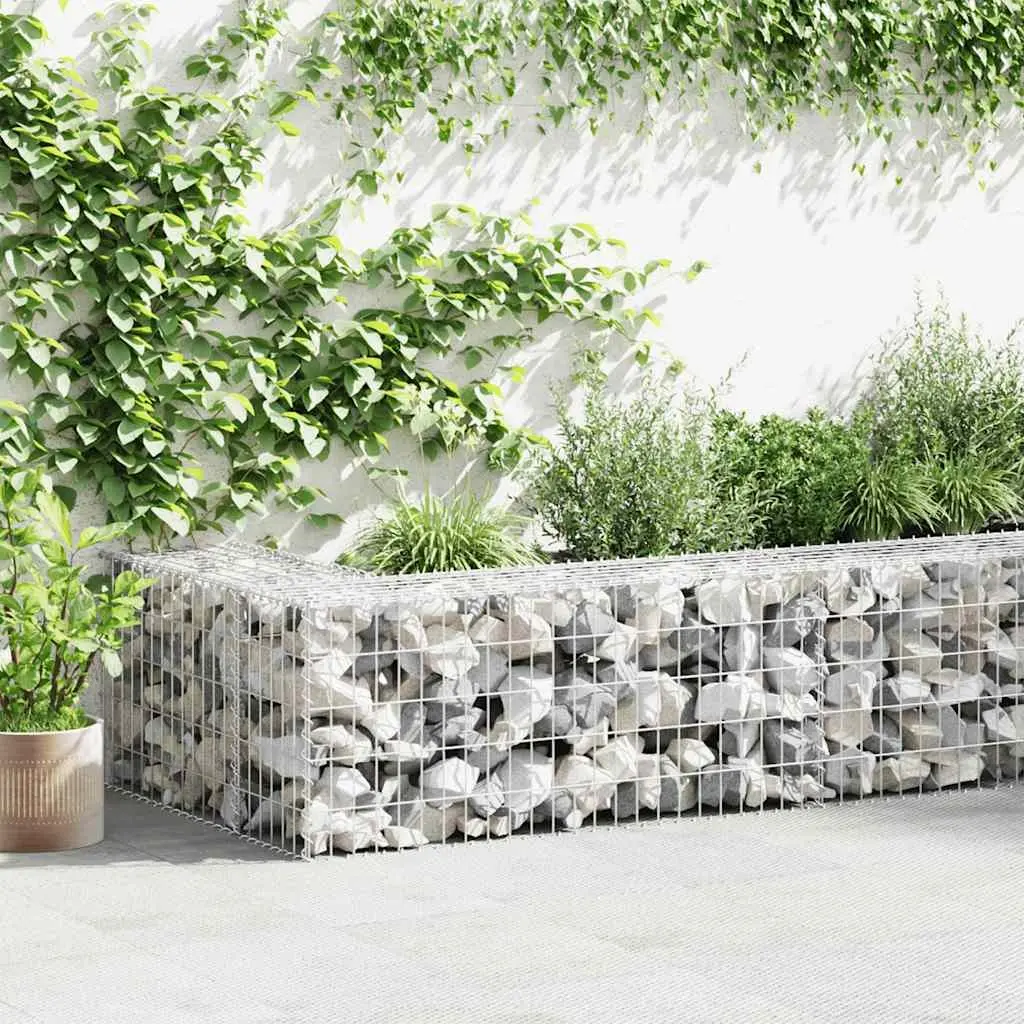 vidaXL Gabion med topp- og bunndekke galvanisert stål 900x50x50 cm