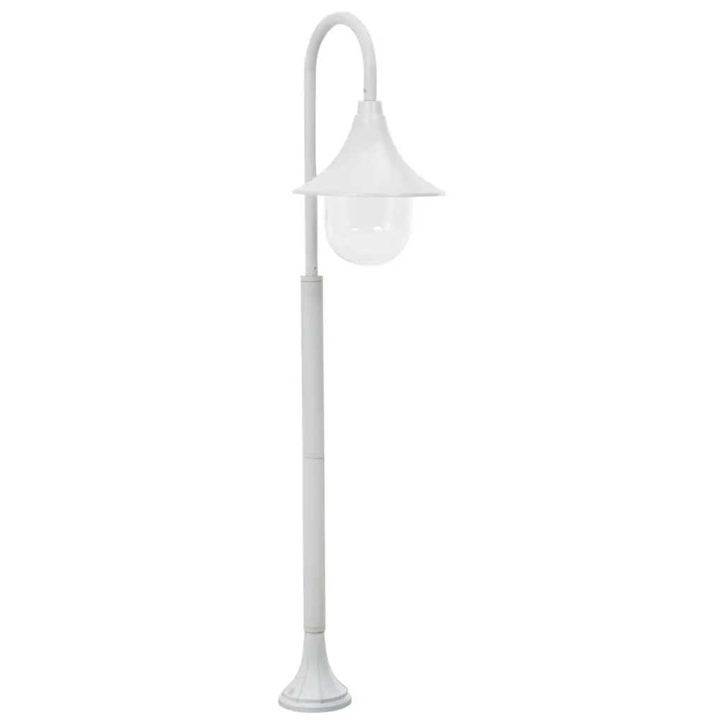 vidaXL Hagelyktestolpe E27 120 cm aluminium hvit