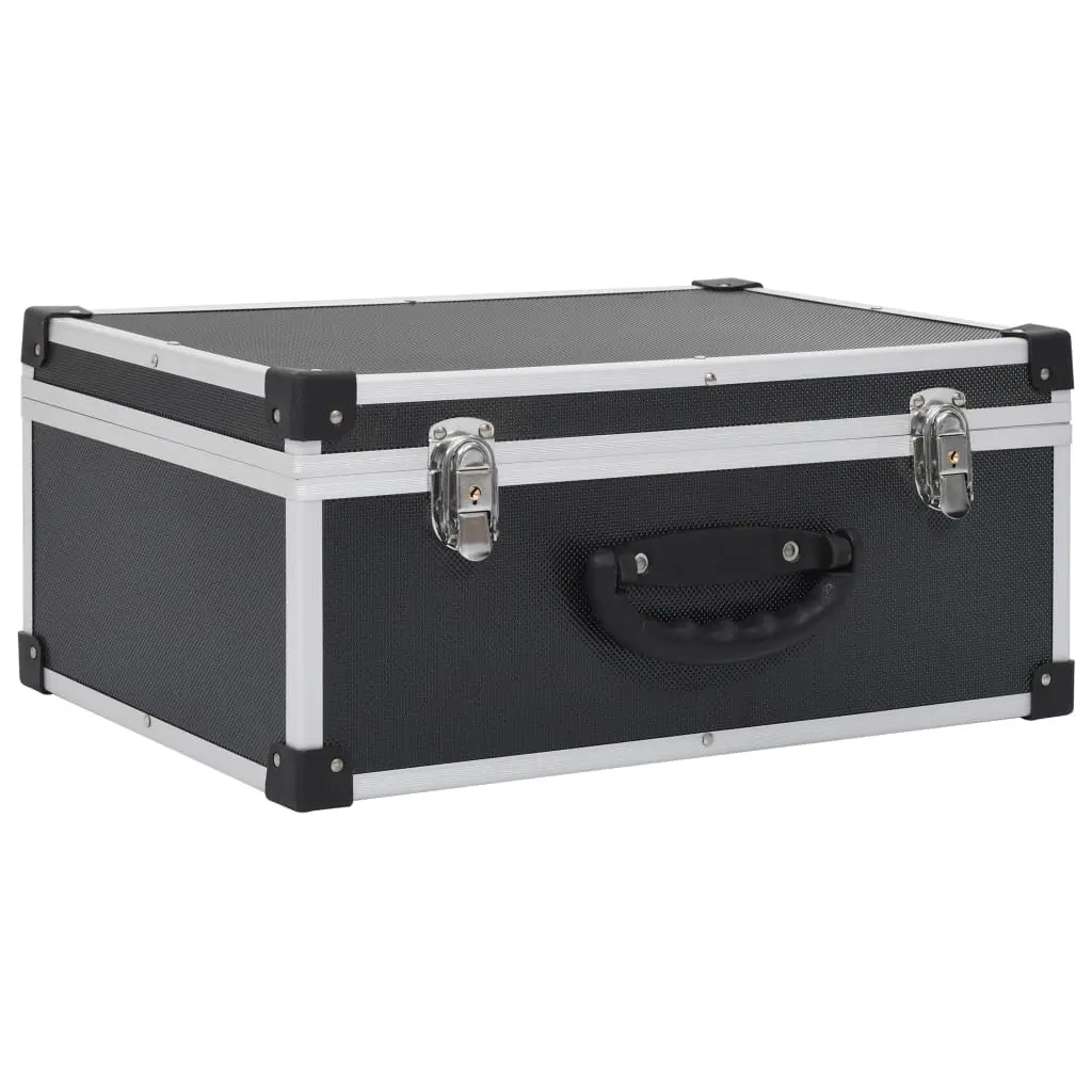 vidaXL CD-koffert for 60 CD-er aluminium ABS svart