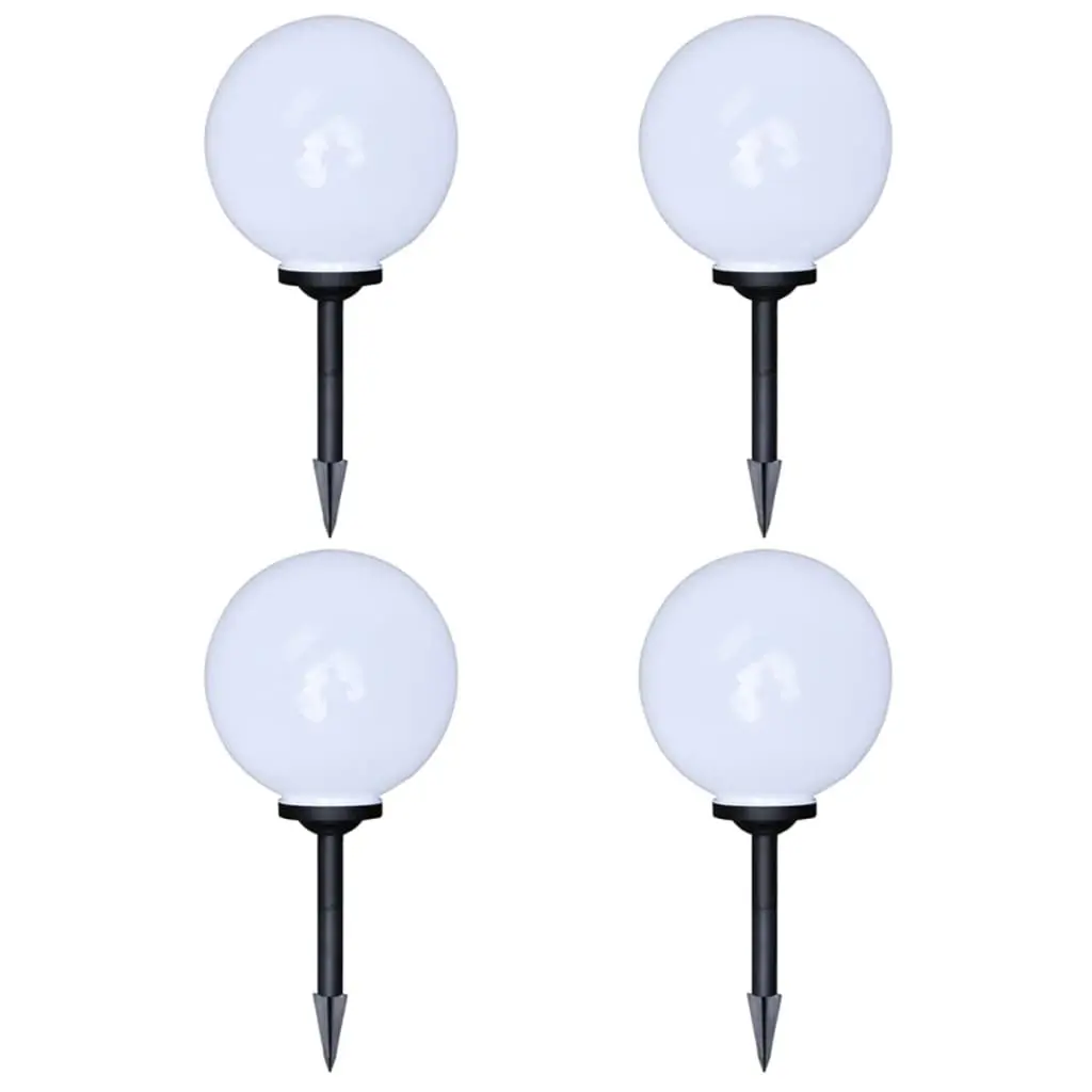 vidaXL Utendørs LED-lamper for hagesti 4 stk 30 cm med jordpinne