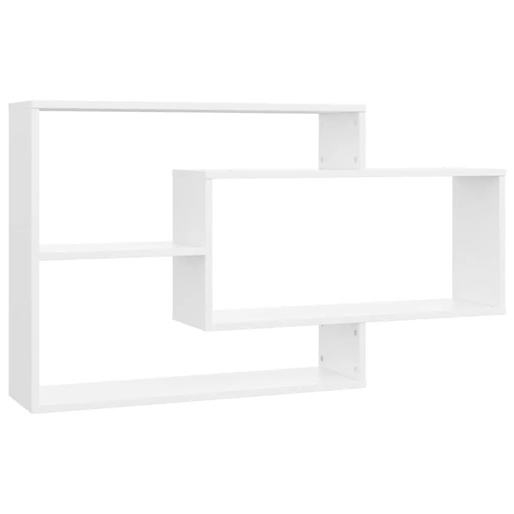 vidaXL Vegghyller hvit 104x20x58,5 cm konstruert tre