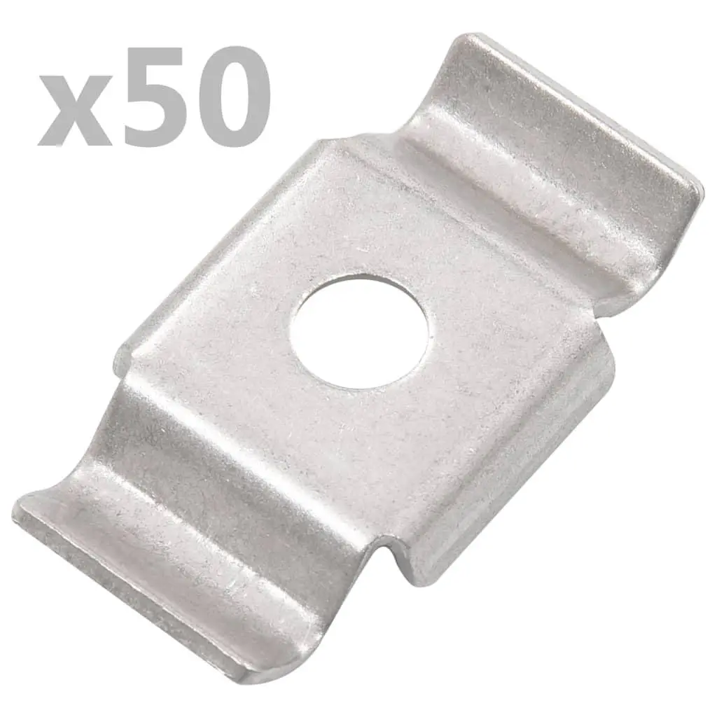 vidaXL Gjerdeklemmer butterfly 50 stk rustfritt stål