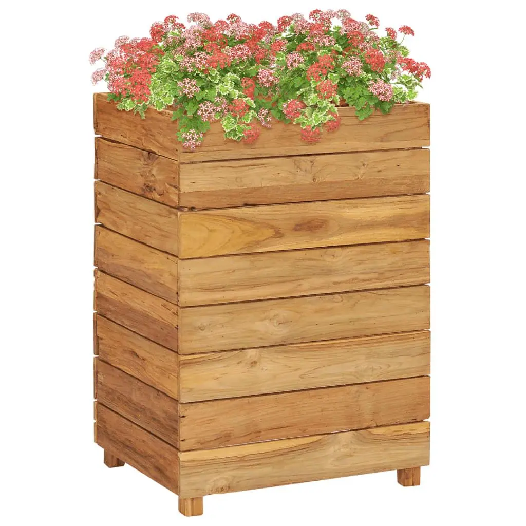 vidaXL Høybed 50x40x72 cm resirkulert teak og stål