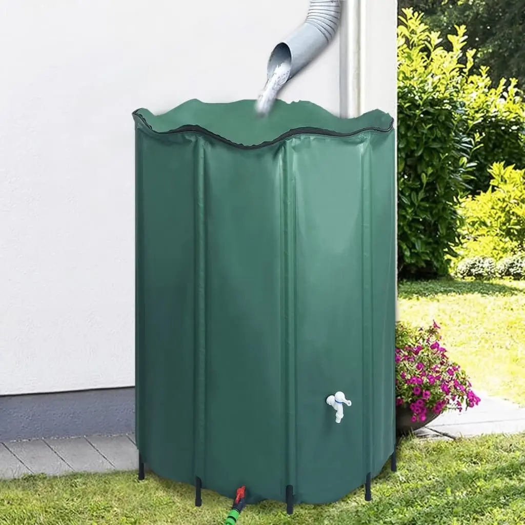 vidaXL Sammenleggbar regnvannstank med vannkran 1350 L