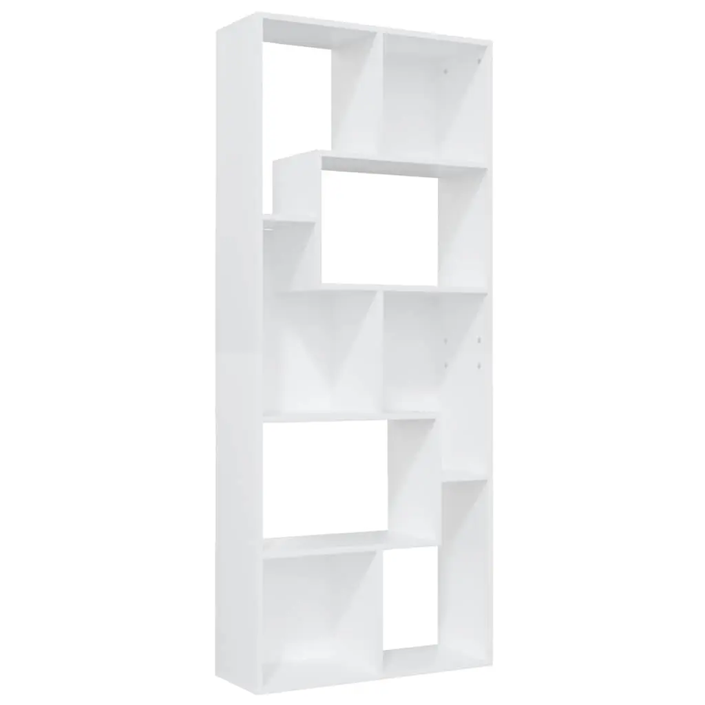 vidaXL Bokhylle hvit 67x24x161 cm konstruert tre