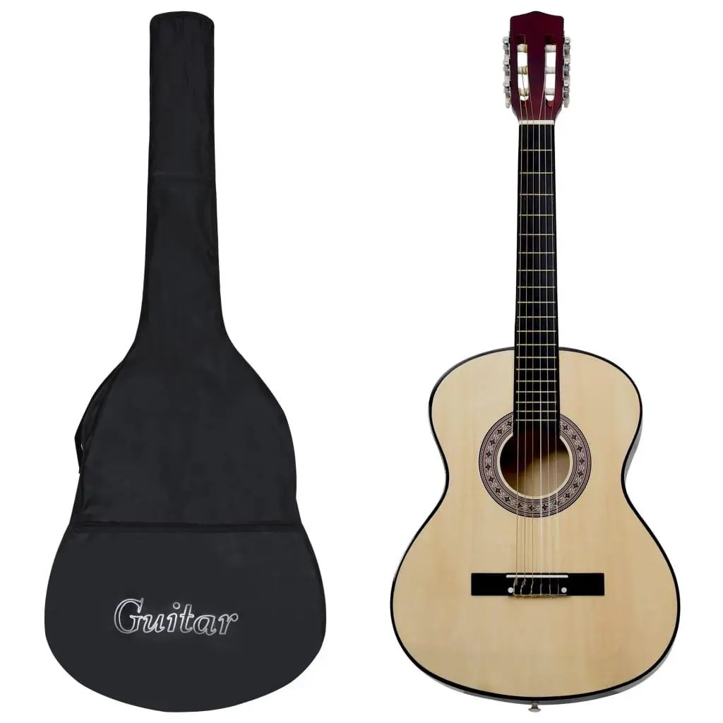vidaXL Klassisk gitar nybegynnersett 12 deler 4/4 39"