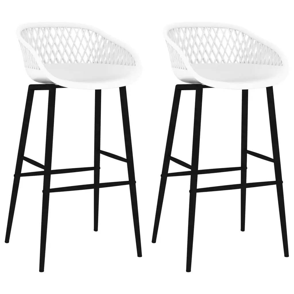 vidaXL Barstoler 2 stk hvit