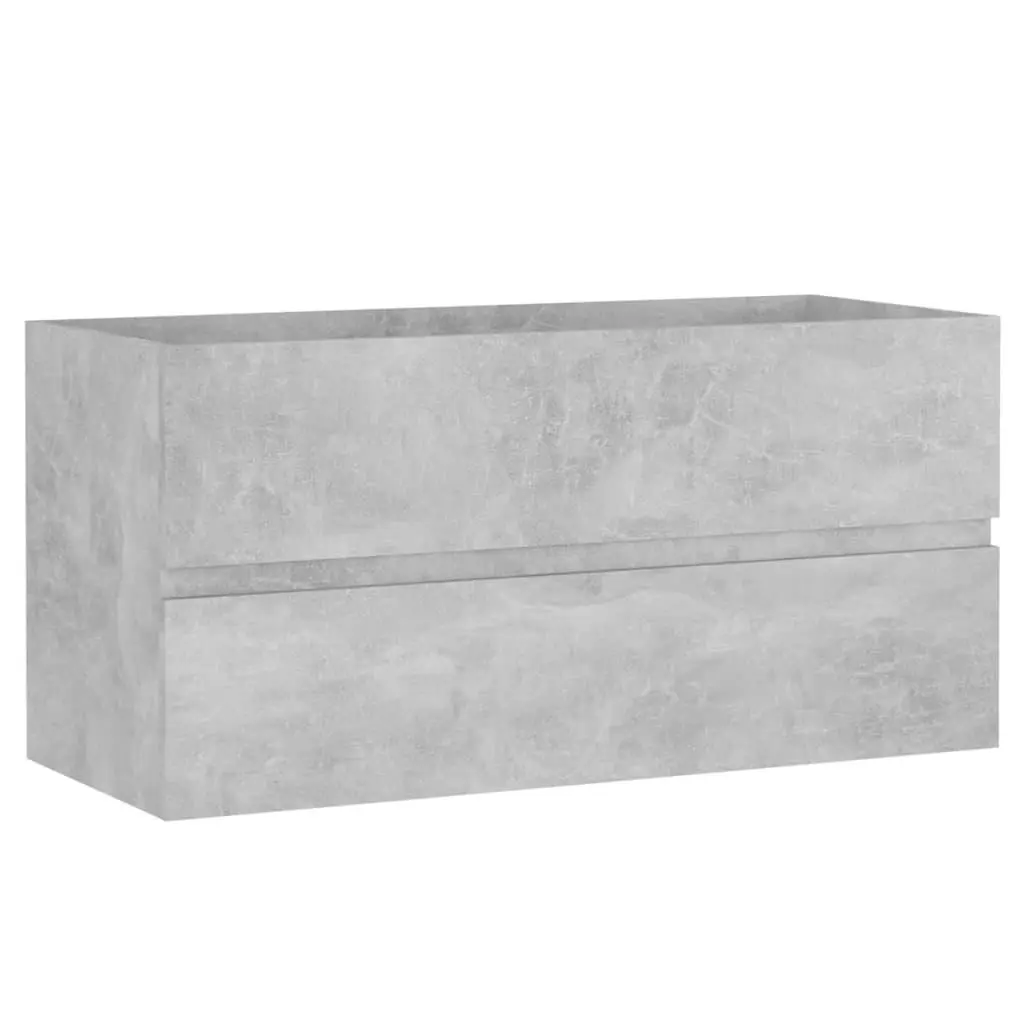 vidaXL Servantskap betonggrå 90x38,5x45 cm konstruert tre