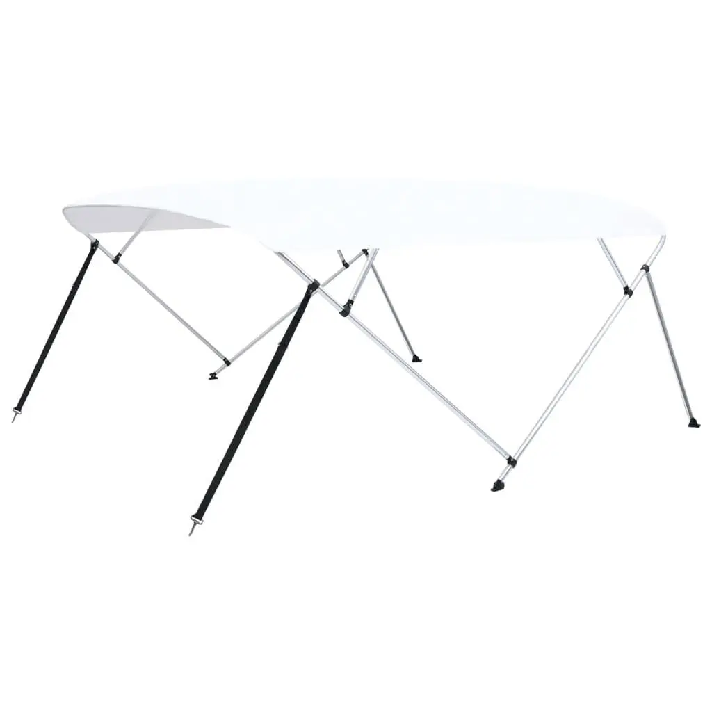 vidaXL Biminitopp 4-buet hvit 243x(230-244)x137 cm