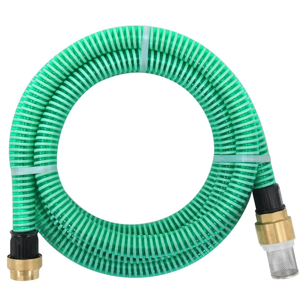 vidaXL Sugeslange med messingkoblinger grønn 1,1" 20 m PVC