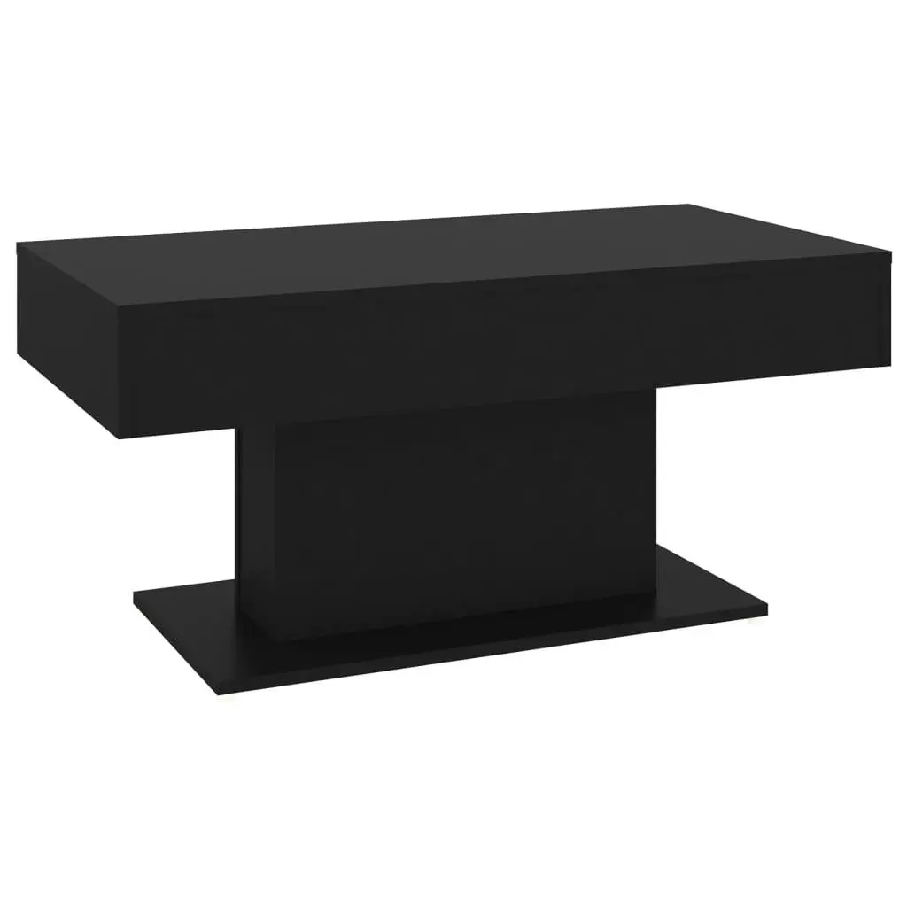 vidaXL Salongbord svart 96x50x45 cm sponplate