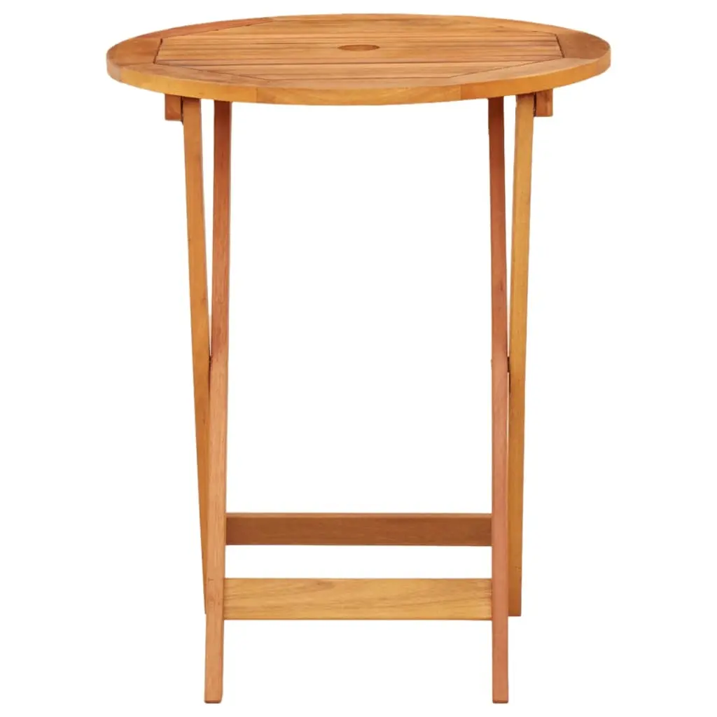 vidaXL Sammenleggbart hagebord Ø60x75 cm heltre eukalyptus