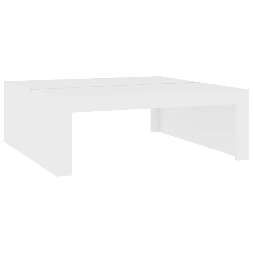 vidaXL Salongbord hvit 100x100x35 cm konstruert tre