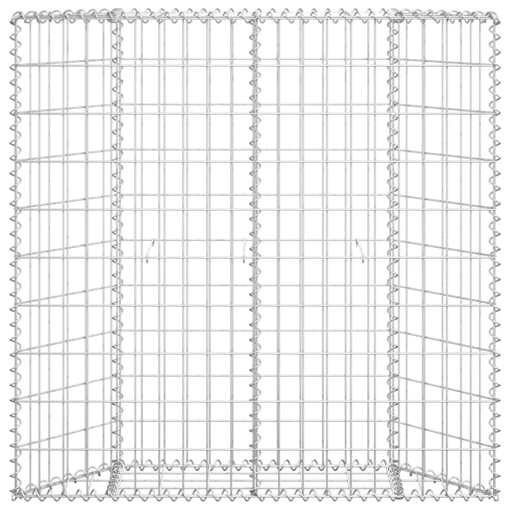 vidaXL Gabion høybed trapesform galvanisert stål 100x20x100 cm