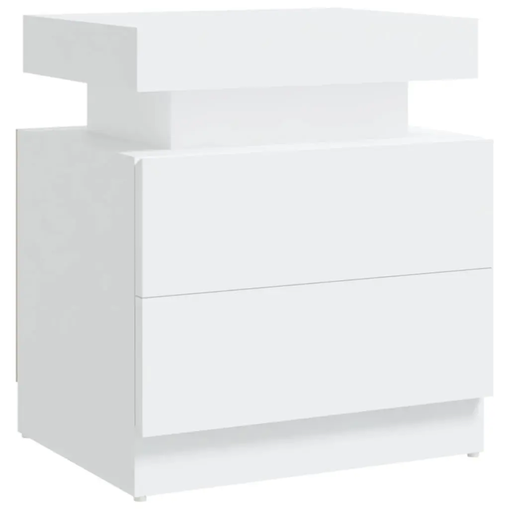 vidaXL Nattbord hvit 45x35x52 cm sponplate