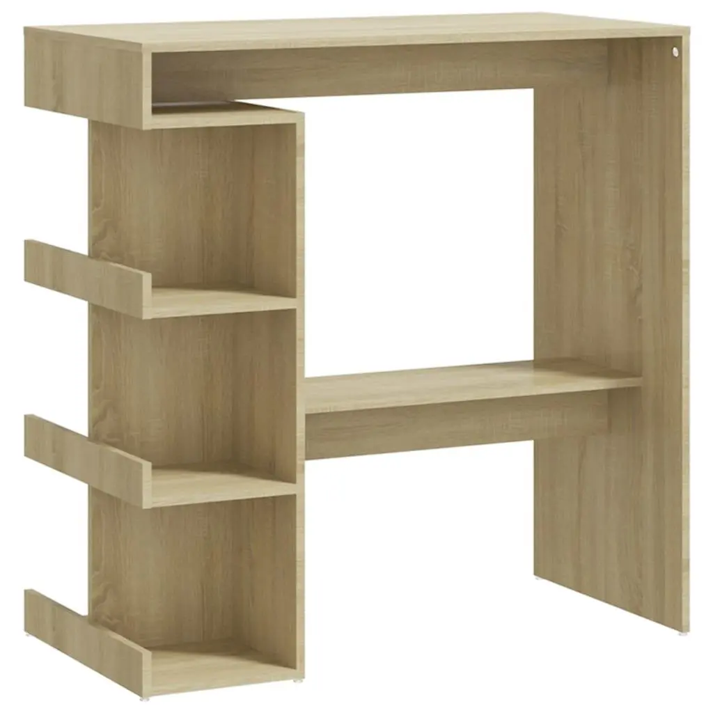vidaXL Barbord oppbevaring sonoma eik 100x50x101,5 cm konstruert tre