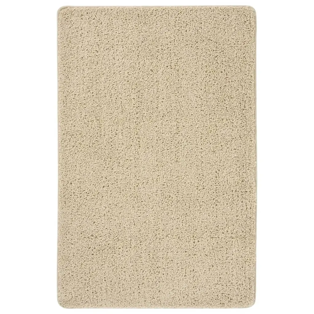 vidaXL Flossteppe kremhvit 200x290 cm sklisikkert